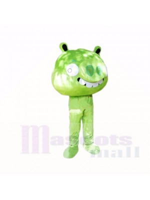 Green Pig Mascot Costumes Cartoon