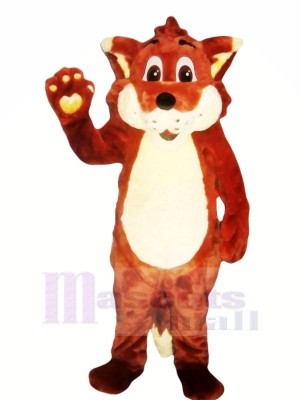 Happy Red Fox Mascot Costumes Cartoon