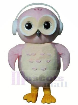 Pink Owl Mascot Costumes Cartoon	