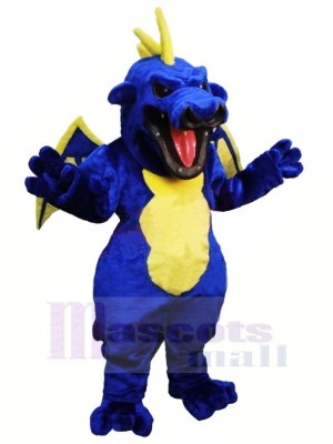 Fierce Blue Dragon Mascot Costumes Cartoon 	