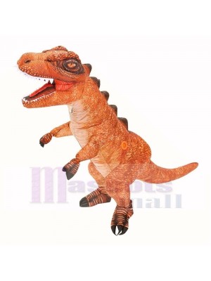 Brown Tyrannosaurus T-Rex Dinosaur Inflatable Costume Halloween Xmas for Adult