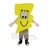 Yellow Lightning Mascot Costume