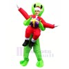 Inflatable Carry Me Christmas Santa Claus Green Alien ET Party Costume