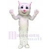 Pink Ears Kitty Cat White Mascot Costumes Cartoon
