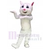 Pink Ears Kitty Cat White Mascot Costumes Cartoon