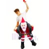 Inflatable Carry Me Christmas Santa Claus Mascot Costumes Cartoon 