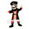 Beard Pirate in Red Coat Mascot Costume People