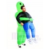 Green Alien ET Carry me Monster Inflatable Blow Up Halloween Xmas Costumes for Adults