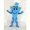 Mr Cool with Blue Hat Mascot Costume Cartoon	