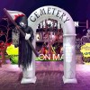 8ft Inflatable Large Arch with Grim Reaper with LED Lights Holiday Archway Decoration Outdoor Yard Lawn Art Decor