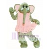 Pink Dress Elephant Mascot Costume