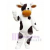 Black and White Cattle Cow Mascot Costume