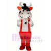 Red Cattle Cow Mascot Costume