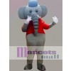 Grey Elephant Mascot Costume Cartoon