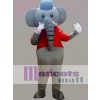 Grey Elephant Mascot Costume Cartoon