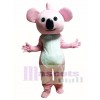 Pink Koala Cartoon Mascot Costume