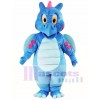 Cute Blue Dragon Mascot Costume