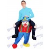 Carry Me Illusion Costume Piggy Back Circus Clown Mascot Costume Ride On Me Funny Fancy Dress