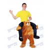 Ride on Me Teddy Bear Carry Me Ride Mascot Costume Brown Bear Stuffed Stag Mascot