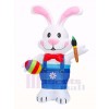 6 ft Easter Inflatable Bunny Holding Paintbrush with LED Lights Outdoor Indoor Holiday Decoration Yard Lawn Home Outside Art Decor