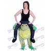 Piggy Back Frog Carry Me Mascot Costume Ride On Frog Fancy Dress