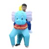 Blue Elephant Carry me Ride on Inflatable Costume Halloween Christmas for Adult