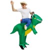 Dinosaur Ride on Inflatable Costume Blow up Costume for Adult/Child Green