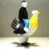 White Rooster Cock Carry me Ride on Inflatable Costume Halloween Christmas Costume for Adult