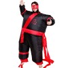 Black Japanese Ninja Inflatable Costume Halloween Christmas Jumpsuit for Adult