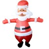 Santa Claus with White Belt Inflatable Costume Halloween Christmas Costume for Adult 