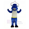 Blue Muscle Bull Ox Mascot Costume Animal