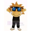 Yellow Sunshine with Sunglasses Mascot Costume
