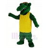 Tuff Gator with Yellow T-shirt Mascot Costume Animal