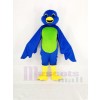 Blue Bird with Green Belly Mascot Costume Cartoon	