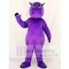 Cute Purple Hippo Mascot Costume School