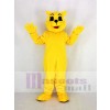 Yellow Wildcat Mascot Costume Cartoon	