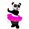 Pink Skirt Ballet Panda Mascot Costume Animal