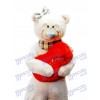 Bear With Bow Mascot Costume Scarf/ Red Heart NOT INCLUDED