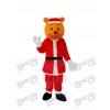 Yellow Christmas Bear Mascot Adult Costume