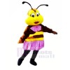 Beautiful Bee with Purple Skirt Mascot Costumes Animal
