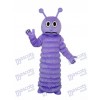 Purple Worm Mascot Adult Costume