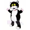 Black and White Cat with Pink Nose Mascot Costumes Animal