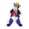 Blue Bear with Yellow Hat Mascot Costumes Animal	