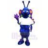 Blue Butterfly with White T-shirt Mascot Costumes Animal