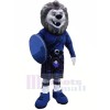 Grey Lion with Blue Suit Mascot Costumes Animal	