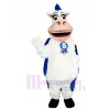 Blue and White Cow Mascot Costumes Animal