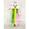 Realistic Easter Bunny Rabbit in Colorful Dress Mascot Costume Cartoon	