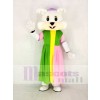 Realistic Easter Bunny Rabbit in Colorful Dress Mascot Costume Cartoon	