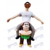 Brown Monkey Piggyback Carry Me Ride on Cheeky Monkey Mascot Costume