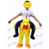 Carry Me Yellow Chicken Chick Piggy Back Mascot Costume